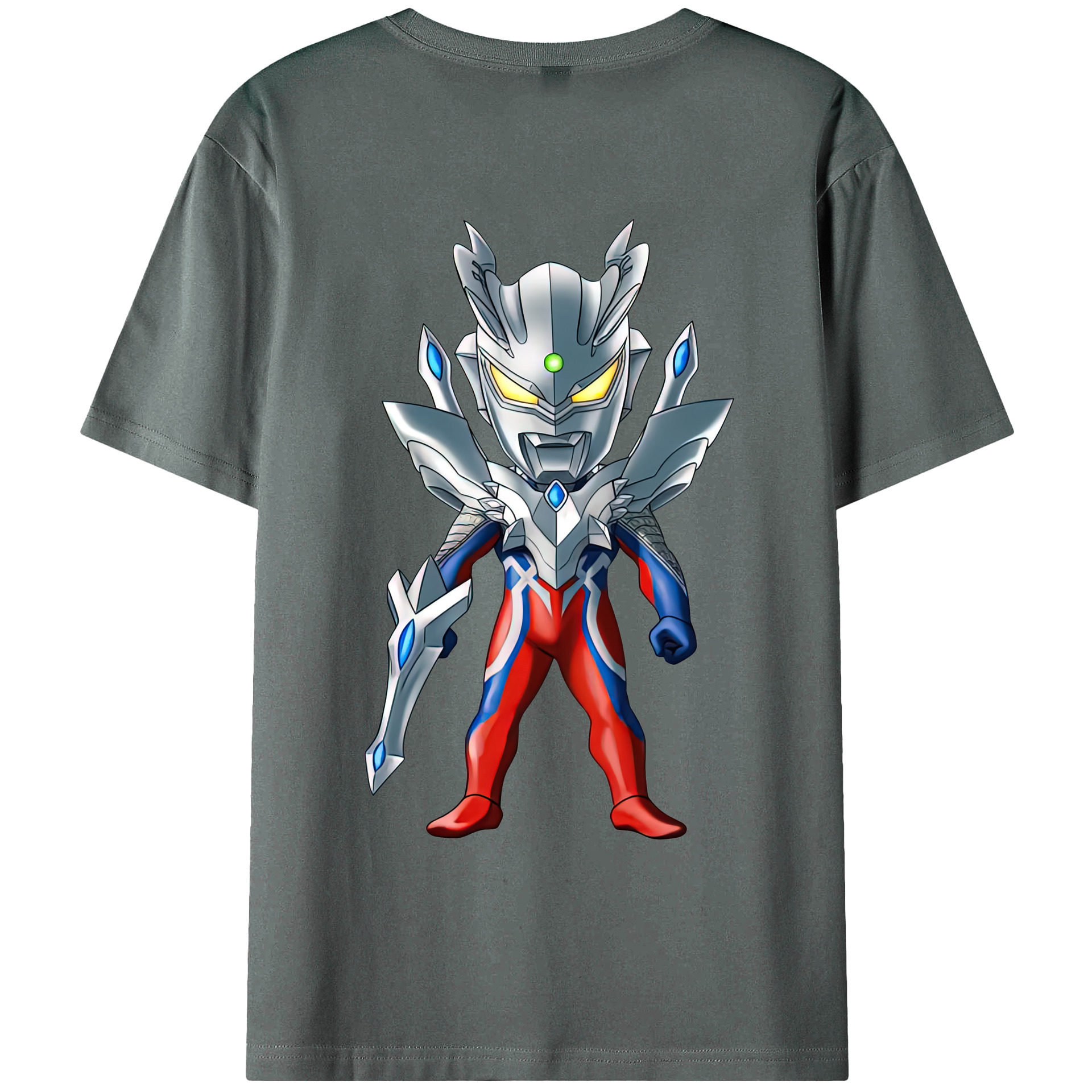（画像用） ウルトラマン Ultraman 綿100％ メンズ半袖Tシャツ（バックプリント） 通気性